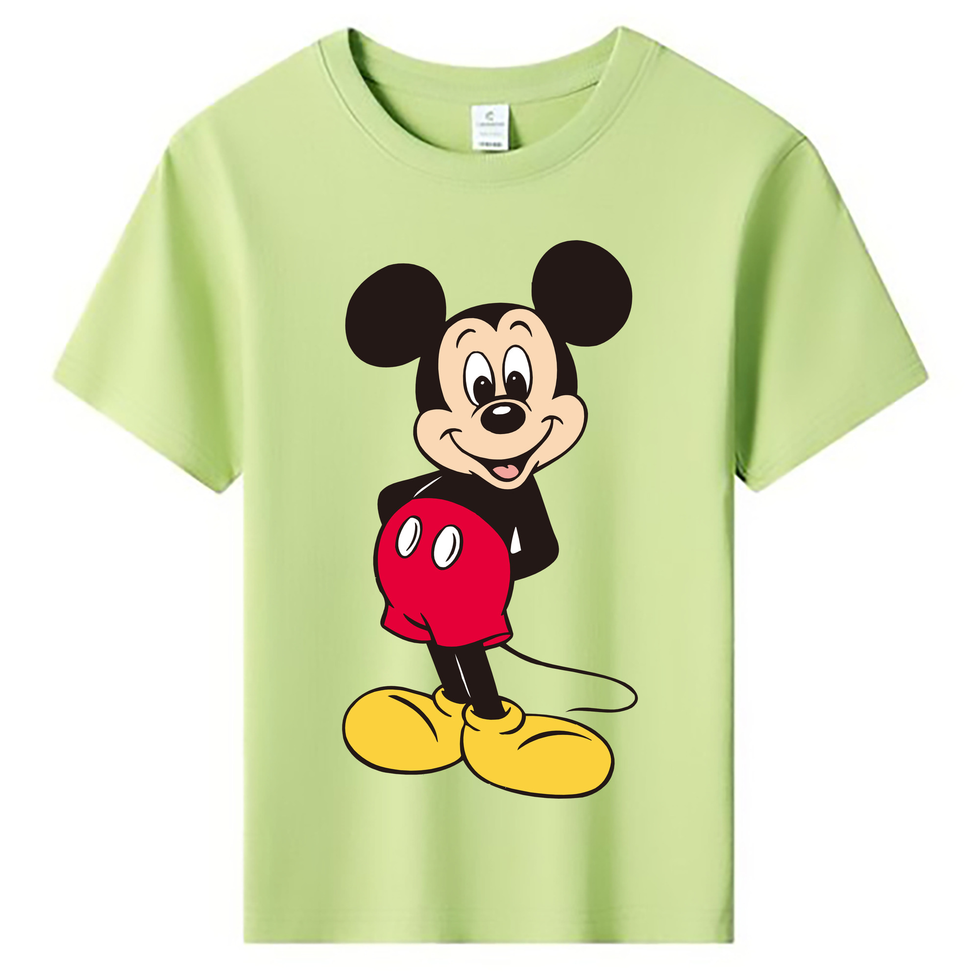 ミッキーマウス Mickey Mouse 綿100％キッズTシャツ（フロントプリント）